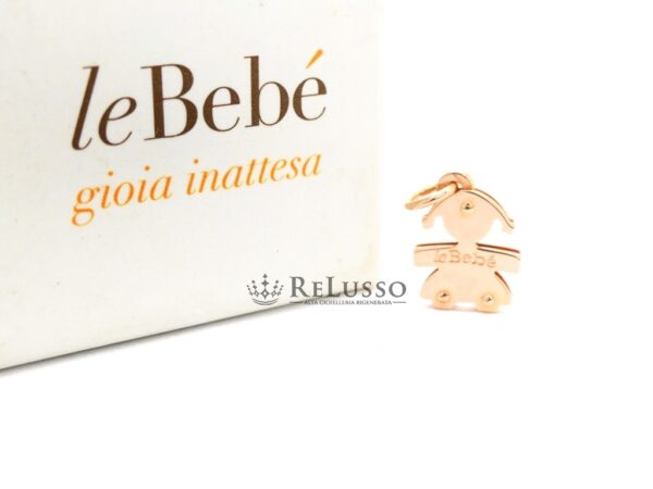 Ciondolo LeBebé bimba mini in oro rosa 18kt foto1