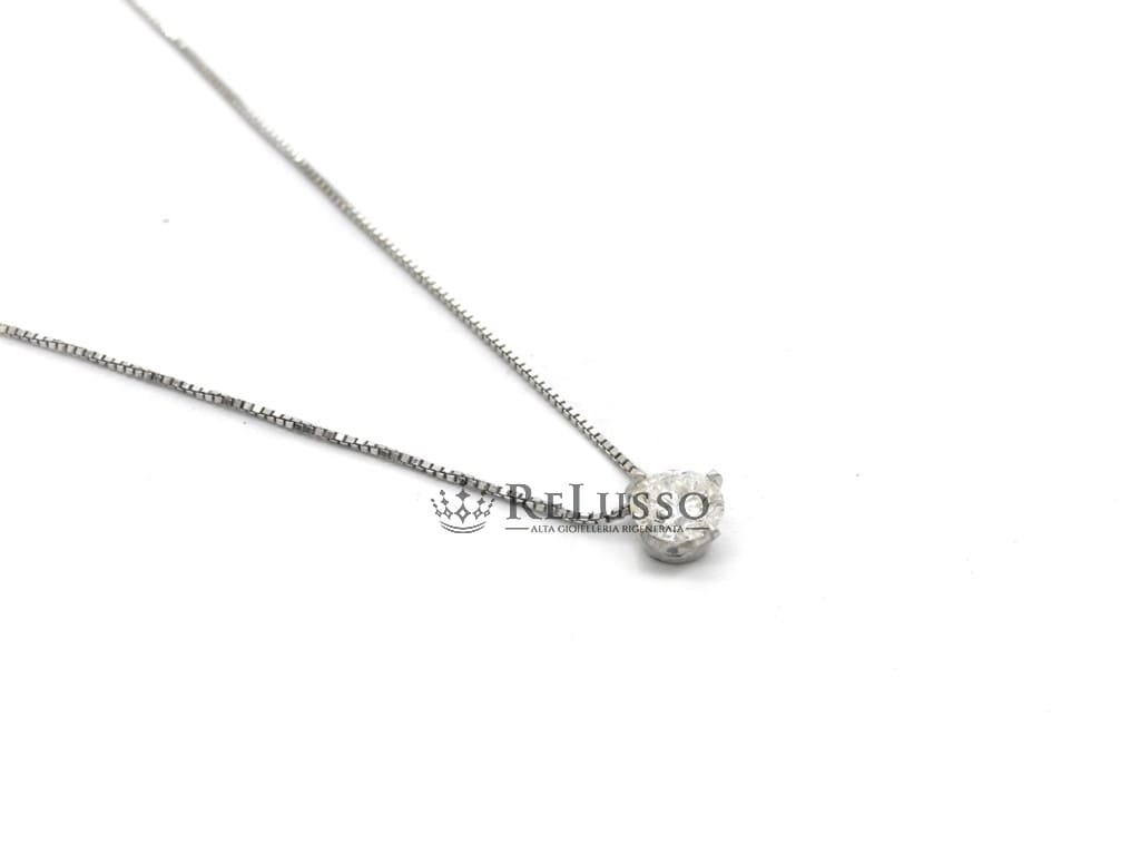 Collana Punto Luce da 0,36ct, H Color, in oro bianco 18kt foto2