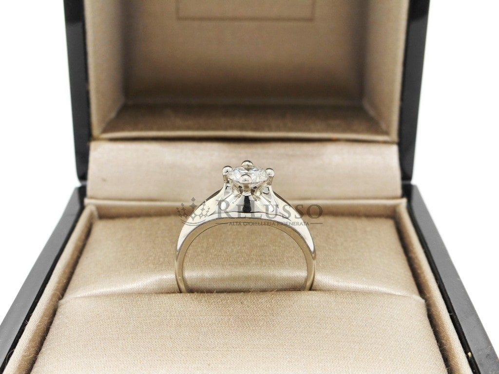 Solitario Bulgari Corona con diamante da 0,50ct in platino foto4