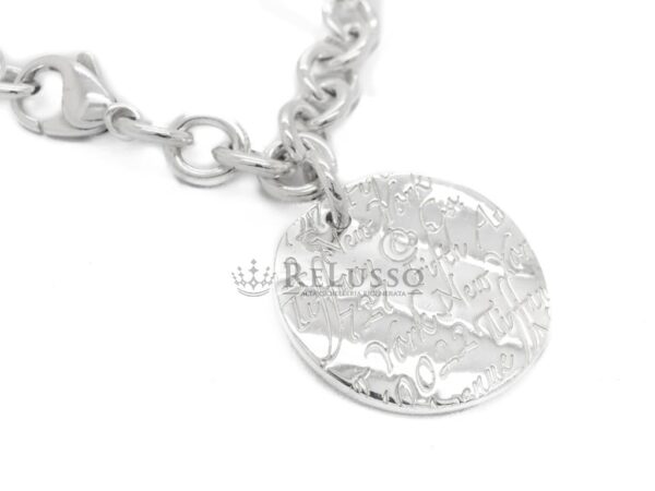 Bracciale Tiffany & Co. con ciondolo round Notes™ in argento sterling foto2