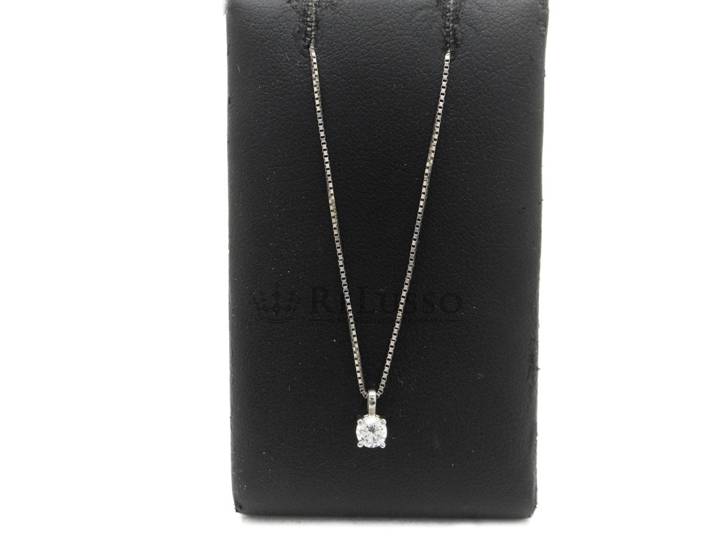 Collana Punto Luce da 0,31ct, I Color, in oro bianco 18kt foto3