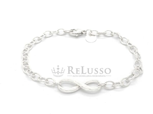 Bracciale Tiffany & co Infinity ad anelli in argento sterling 925 misura media foto3