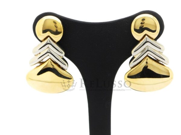 Orecchini Chimento pendenti in oro giallo e bianco 18kt foto4