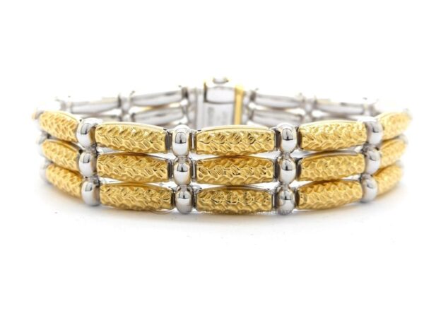 Bracciale Chimento Double in oro giallo e bianco con diamantino foto2