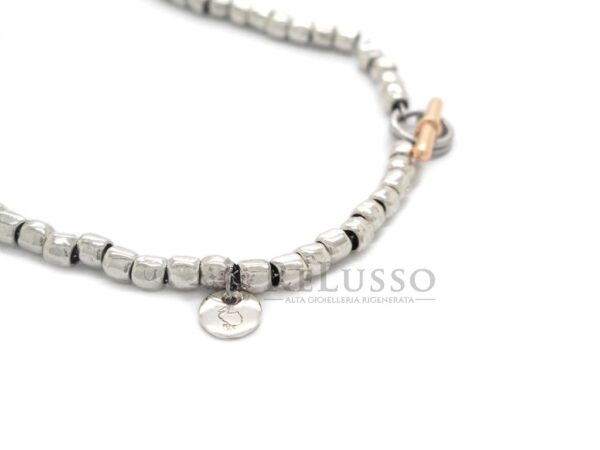 Bracciale Dodo mini granelli in argento sterling foto3