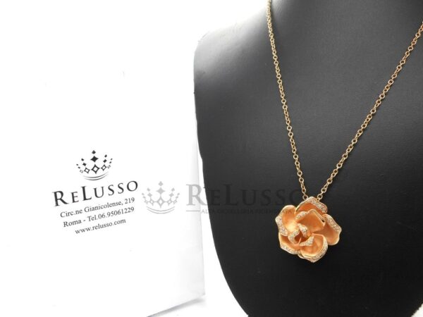 Collana Annamaria Cammilli con pendente Black Rose in oro rosa e diamanti foto1