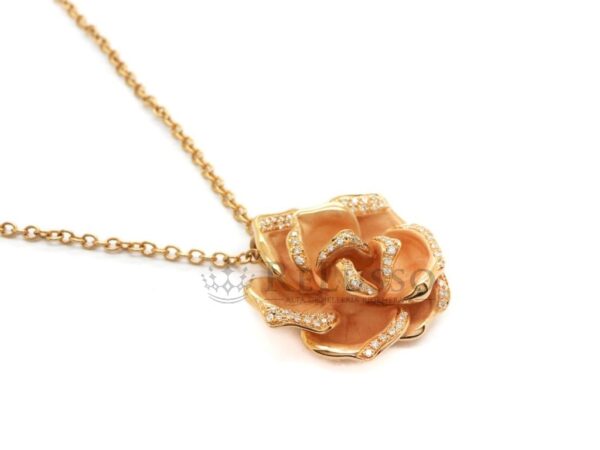 Collana Annamaria Cammilli con pendente Black Rose in oro rosa e diamanti foto2
