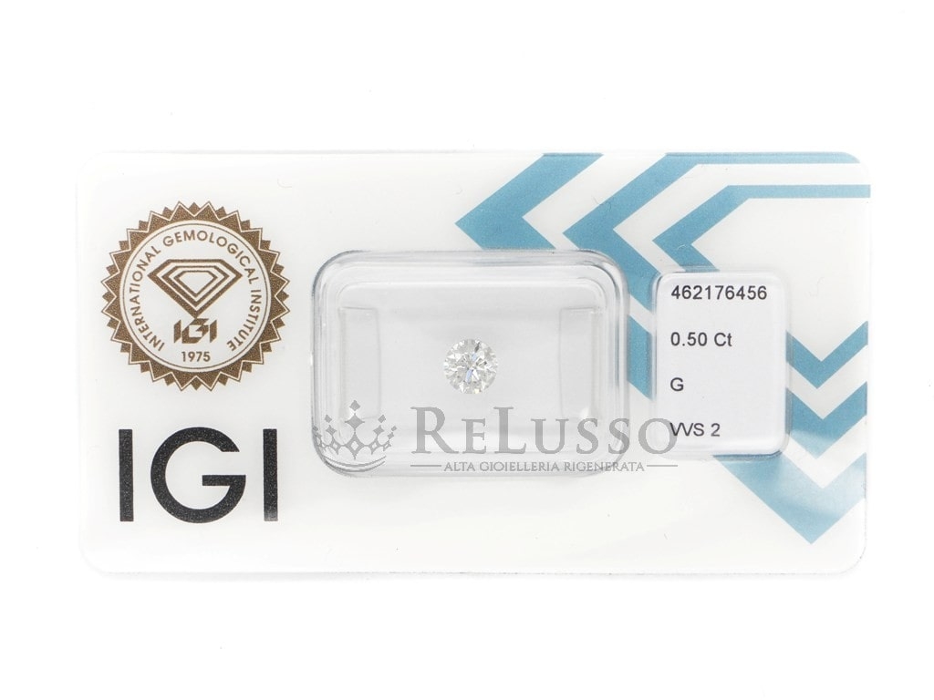 Diamante round 0,50ct G / VVS2 certificato IGI foto1