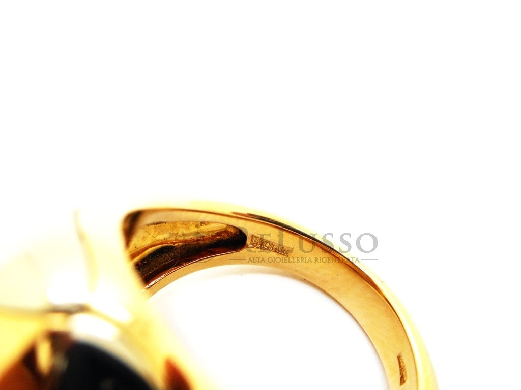Anello Bulgari bombato in oro bianco e giallo 18kt foto4