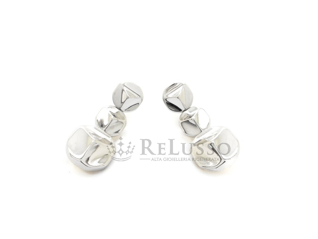 Orecchini Chimento pendenti bicolore in oro 18kt foto5