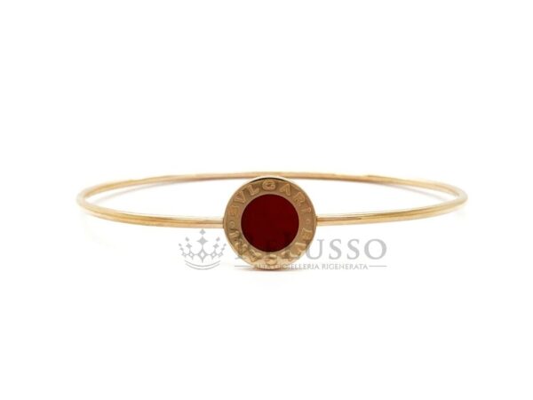 Bracciale rigido Bulgari collezione Bvlgari Bvlgari in oro rosa con corniola foto1