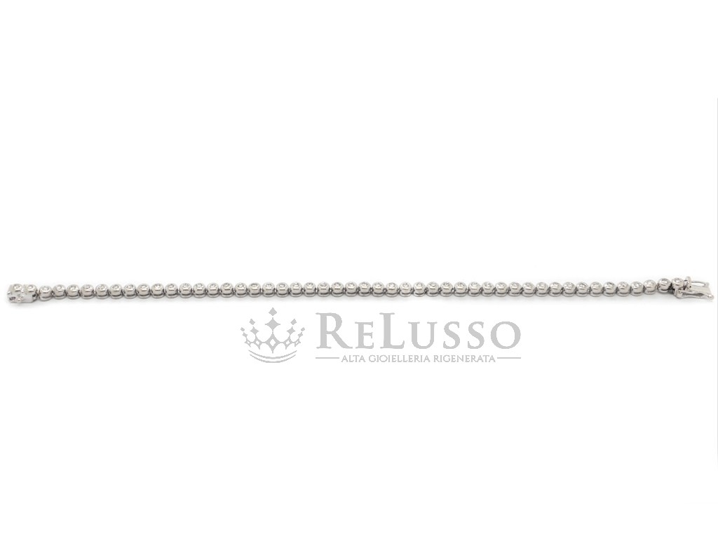 Bracciale tennis cipollina con 0,75ct di diamanti in oro bianco foto4