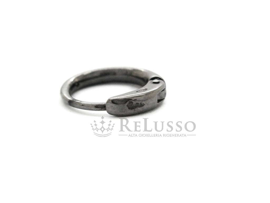Orecchini Pomellato Lucciole in oro bianco rodiato nero e diamanti foto4