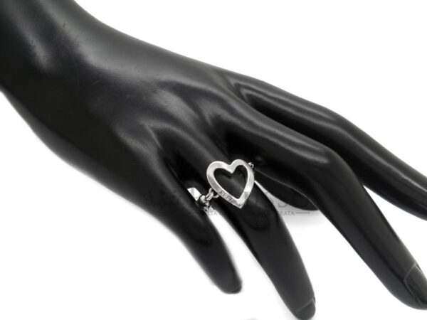 Anello Gucci a cuore fascia morbida in argento sterling foto4