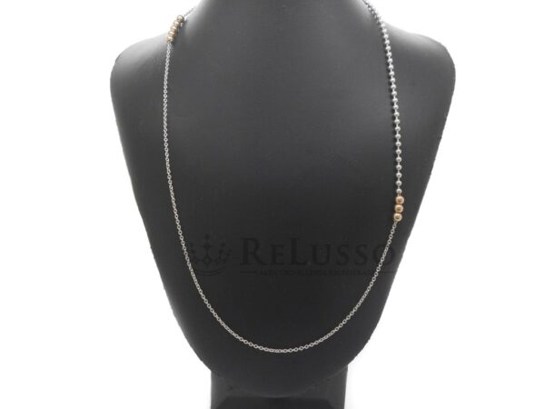 Catena Tiffany & Co. Mixed Bead in argento sterling e oro rosa foto1