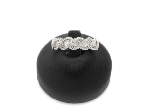 Riviera fantasia in oro bianco e diamanti per 0,80ct foto1