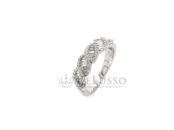 Riviera fantasia in oro bianco e diamanti per 0,80ct foto2