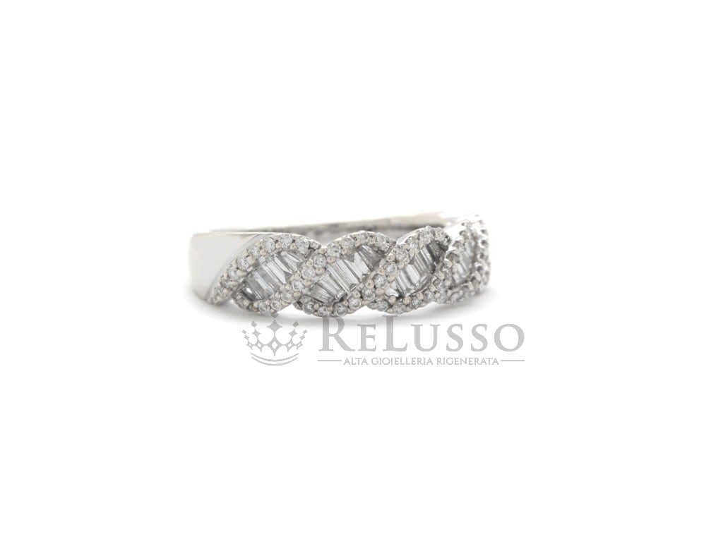 Riviera fantasia in oro bianco e diamanti per 0,80ct foto6