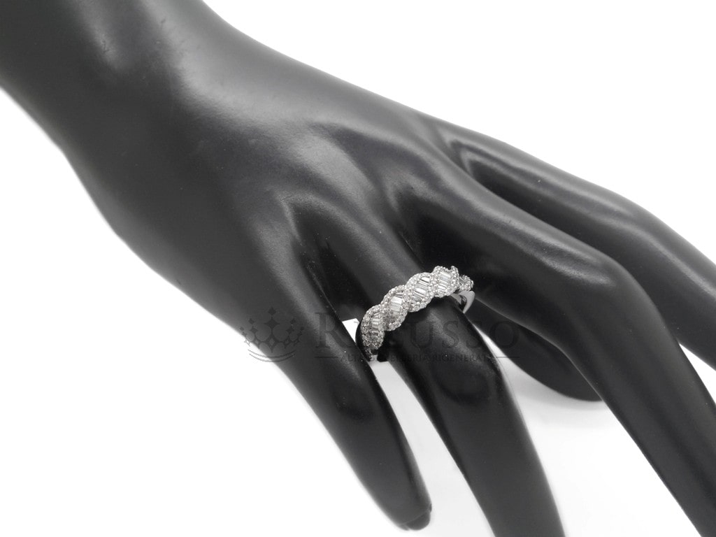 Riviera fantasia in oro bianco e diamanti per 0,80ct foto5