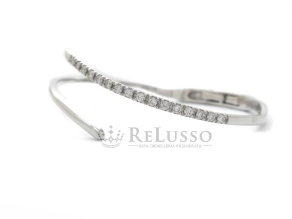 Bracciale Contrarié con 0,40ct di diamanti in oro bianco foto2