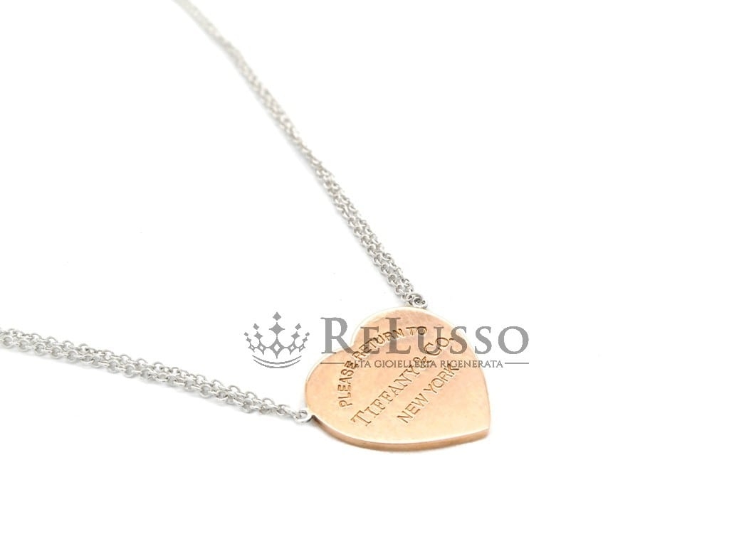 Collana Tiffany con ciondolo a cuore Return to Tiffany™ in argento e Rubedo® foto2