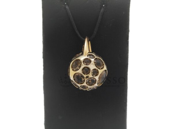 Pendente Pomellato Harem con quarzo fumé in oro rosa foto1
