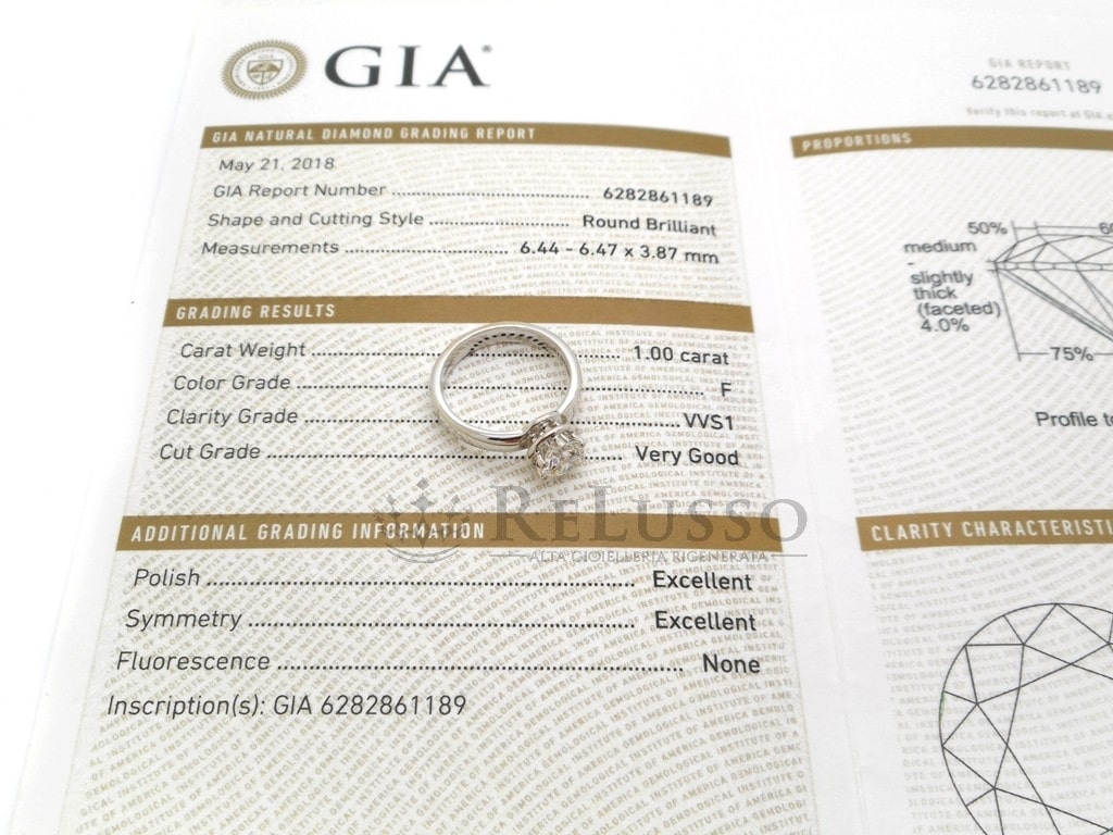 Solitario Damiani collezione Minou con diamante da 1,00 certificato GIA foto9