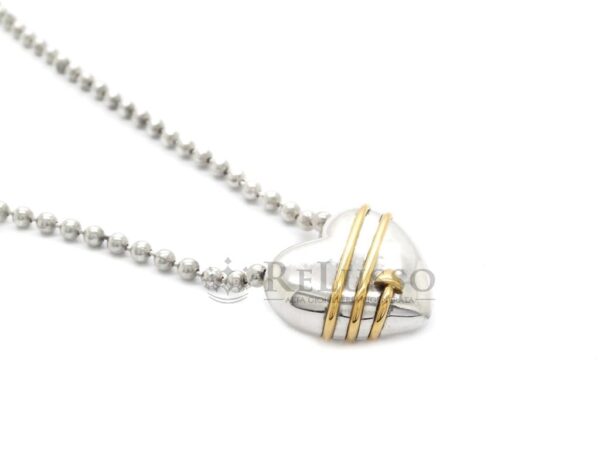 Collana Tiffany con Pendente Heart Arrow in oro e argento foto2