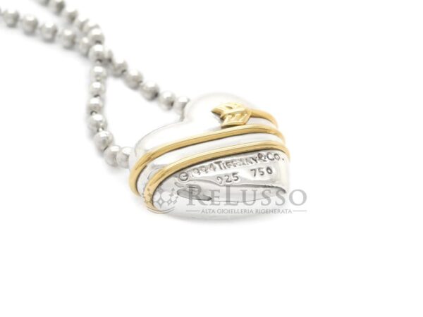 Collana Tiffany con Pendente Heart Arrow in oro e argento foto5