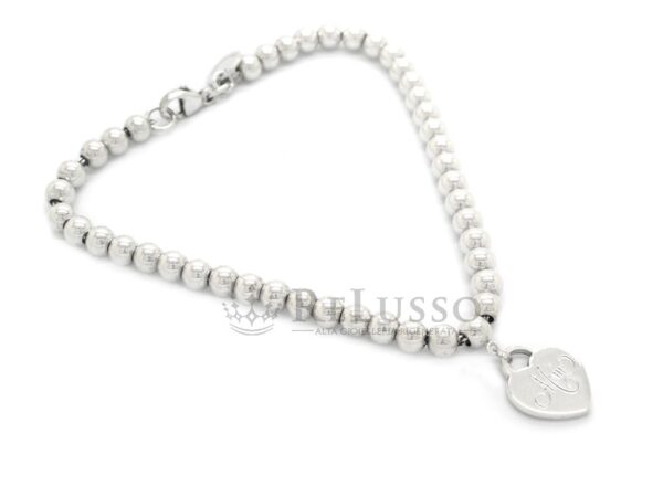 Bracciale Bead Tiffany & Co. con ciondolo a cuore Mom in argento sterling foto1