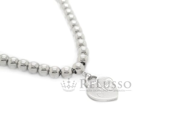 Bracciale Bead Tiffany & Co. con ciondolo a cuore Mom in argento sterling foto4