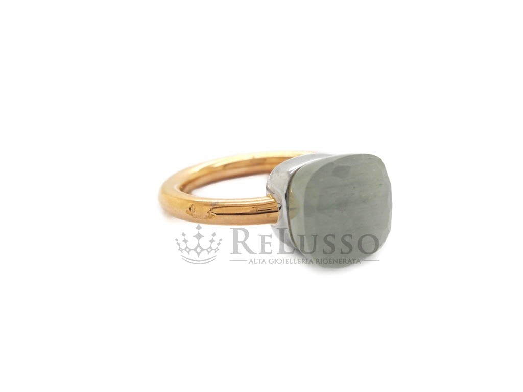 Anello Nudo Pomellato in oro rosa con acquamarina milky modello Classic foto4