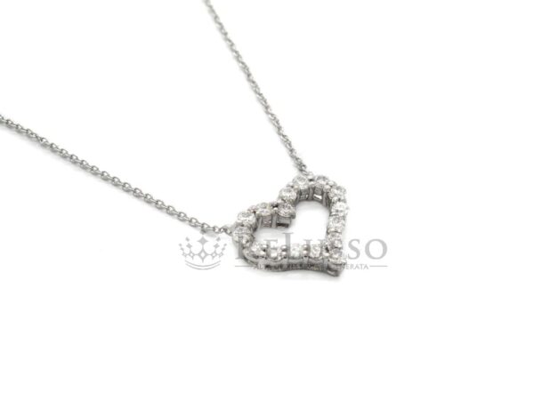 Pendente Tiffany Hearts® di diamanti in platino modello piccolo. foto7