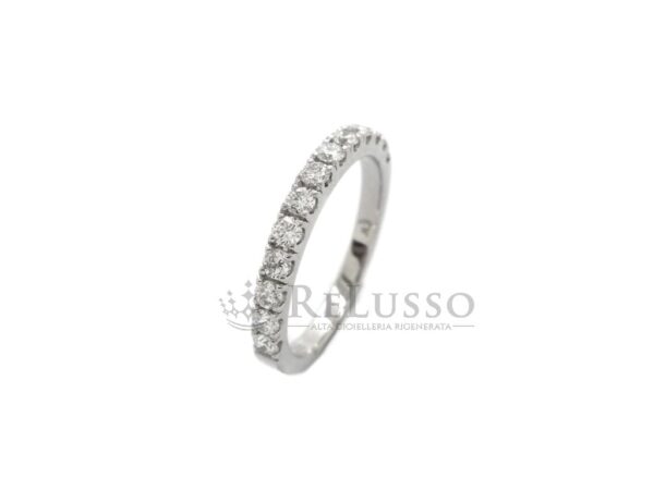 Anello Riviera con diamanti per 0,52ct in platino foto1