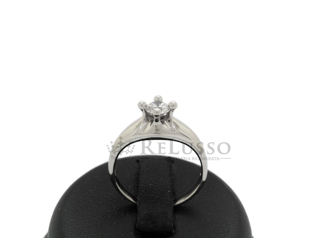 Solitario Bulgari Corona con diamante da 0,33ct D Color in platino foto1