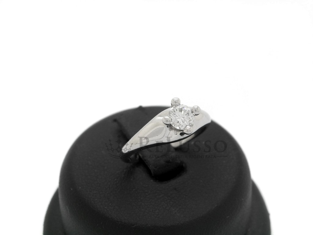 Solitario Bulgari Corona con diamante da 0,33ct D Color in platino foto17
