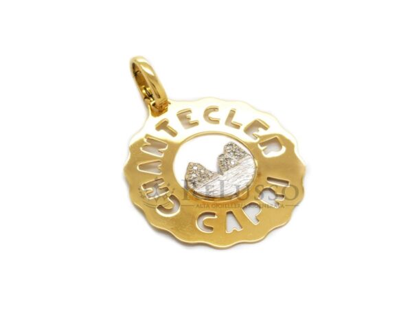 Ciondolo Chantecler Logo Faraglioni medio in oro e diamanti foto4