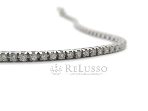 Tennis di diamanti in oro bianco da 1,30ct foto4