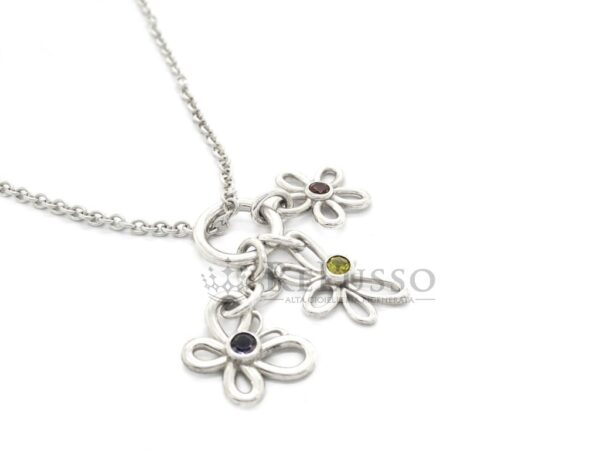 Collana Tiffany & Co. con pendente Fiore, libellula e farfalla in argento. foto4