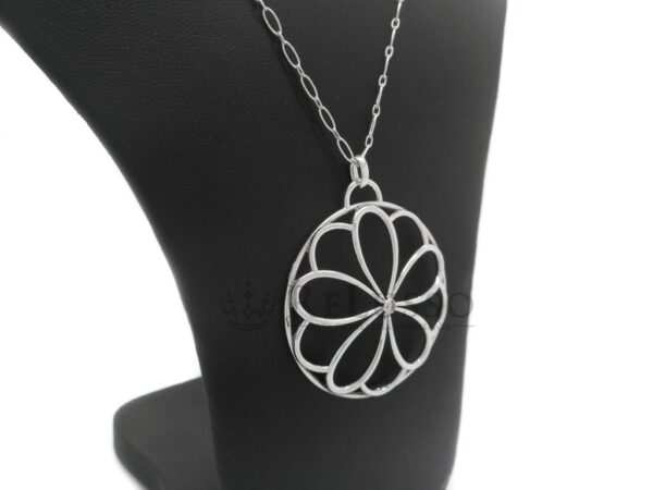 Collana Tiffany & Co. con pendente rotondo Garden Flower con diamante in argento foto10