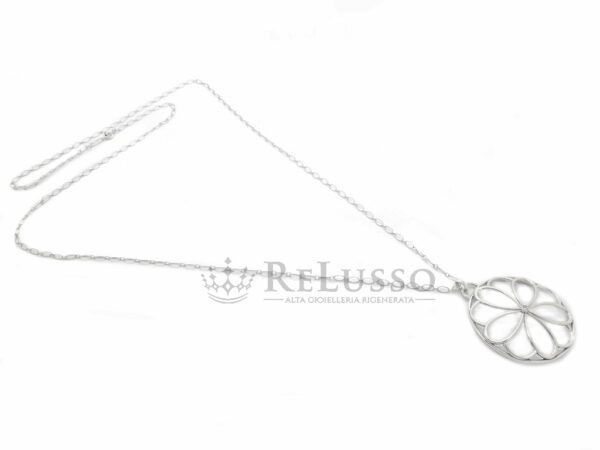 Collana Tiffany & Co. con pendente rotondo Garden Flower con diamante in argento foto7