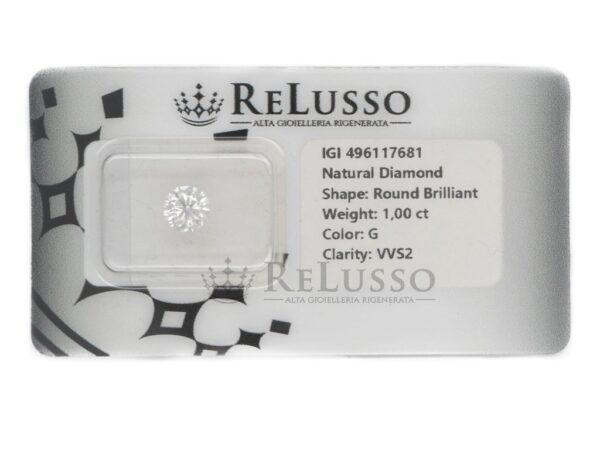 Diamante round 1,00ct G / VVS2 certificato IGI foto1
