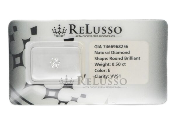 Diamante round 0,50ct E / VVS1 certificato GIA foto1