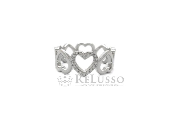 Anello Tiffany Loving Heart con diamanti in oro bianco foto10