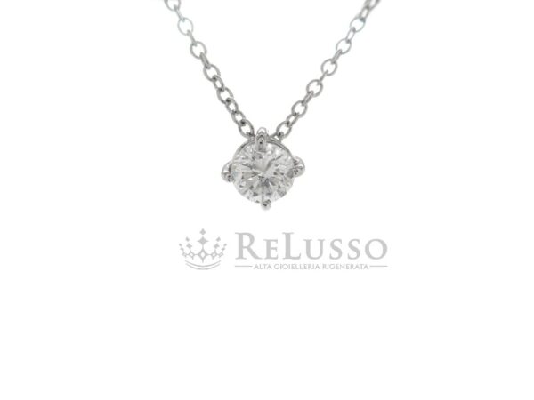 Collana Punto Luce da 0,35ct, H Color, in oro bianco 18kt. foto10