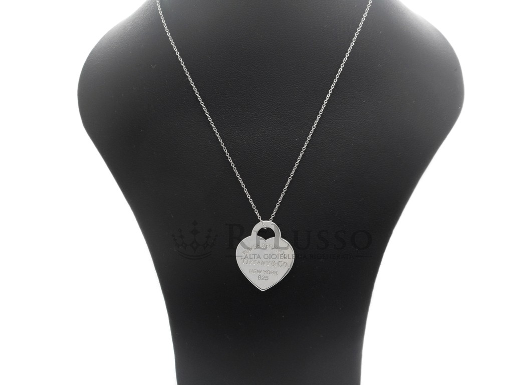 Collana Tiffany & Co. con ciondolo a cuore Return to Tiffany™ in argento, misura media foto1