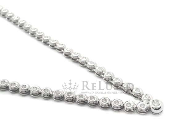 Collana Asayo con 0,50ct di diamanti in oro bianco 18kt. foto4
