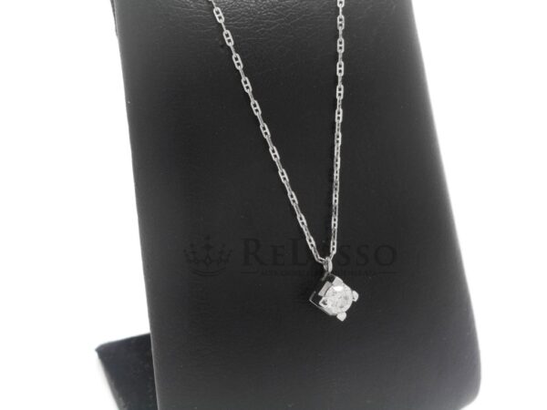 Collana Punto Luce da 0,21ct, H Color, in oro bianco 18kt. foto10