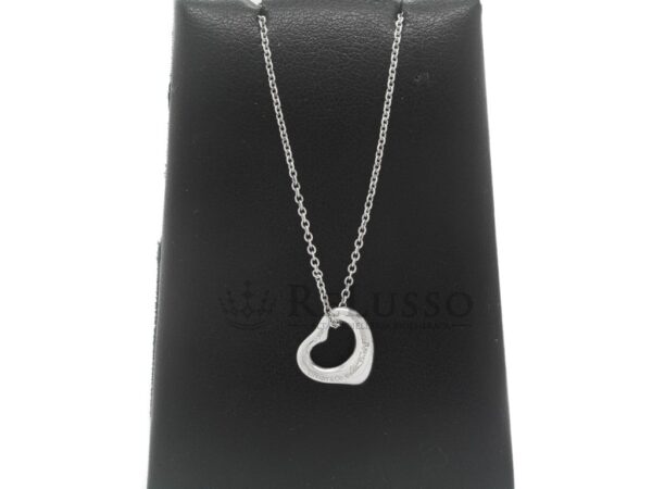 Collana Tiffany & Co. con pendente Open Heart di Elsa Peretti® in argento, spessore 11mm foto10