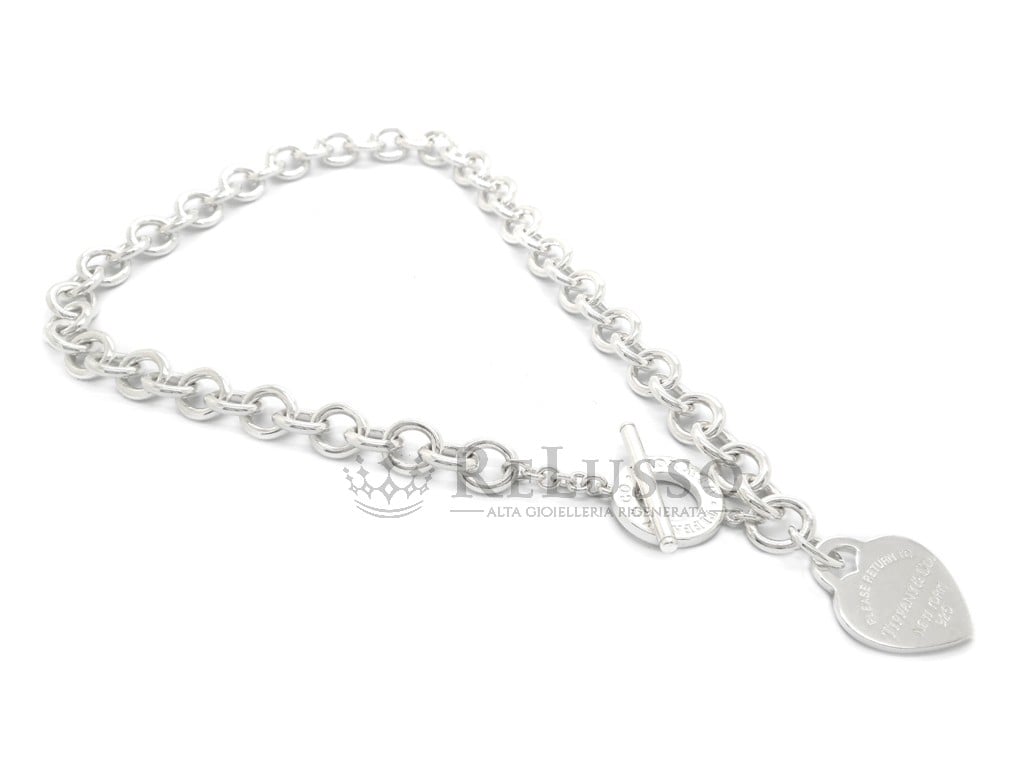 Collana Tiffany Heart Tag con chiusura toggle in argento sterling foto10